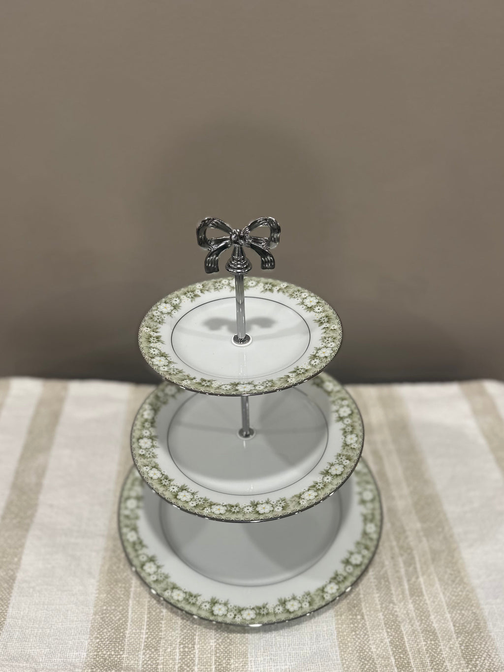 Vintage Three-Tier Plate Stand