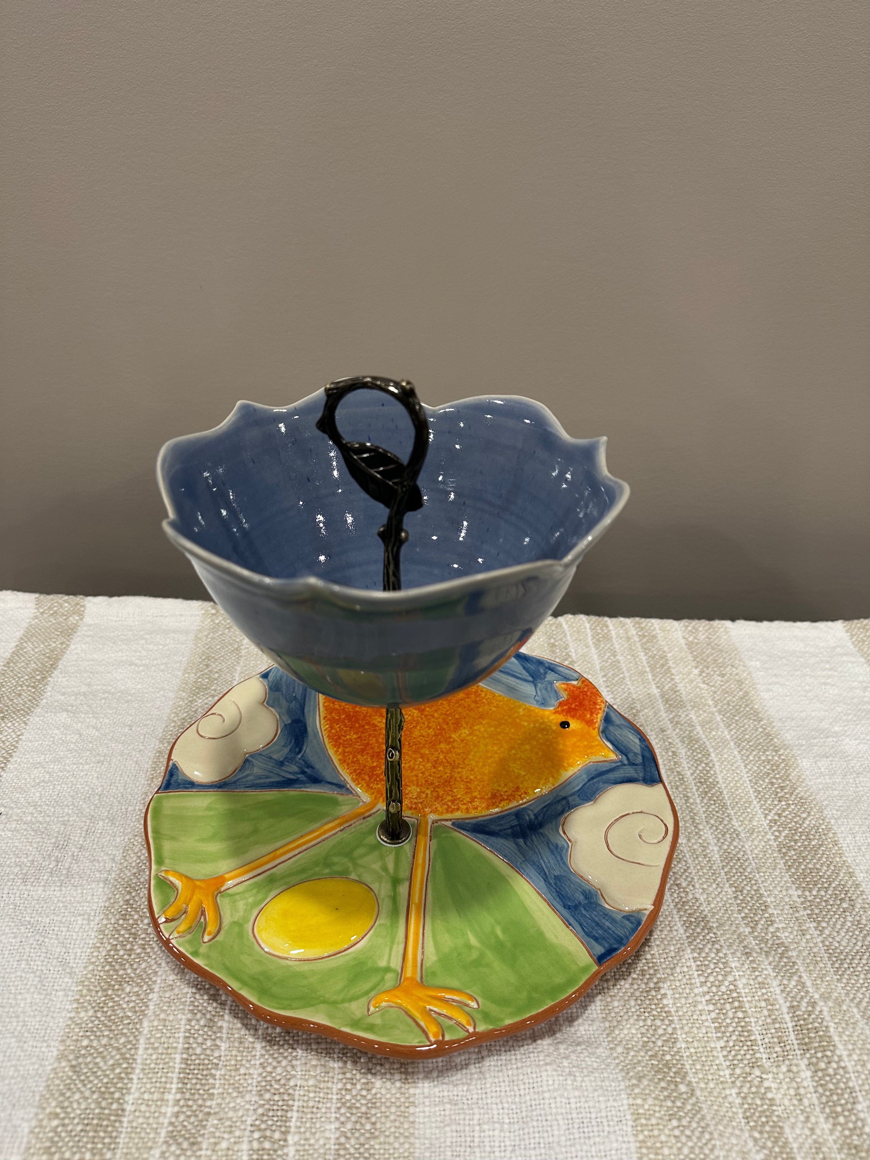 Vintage Specialty Two-Tier Chicken Plate Stand